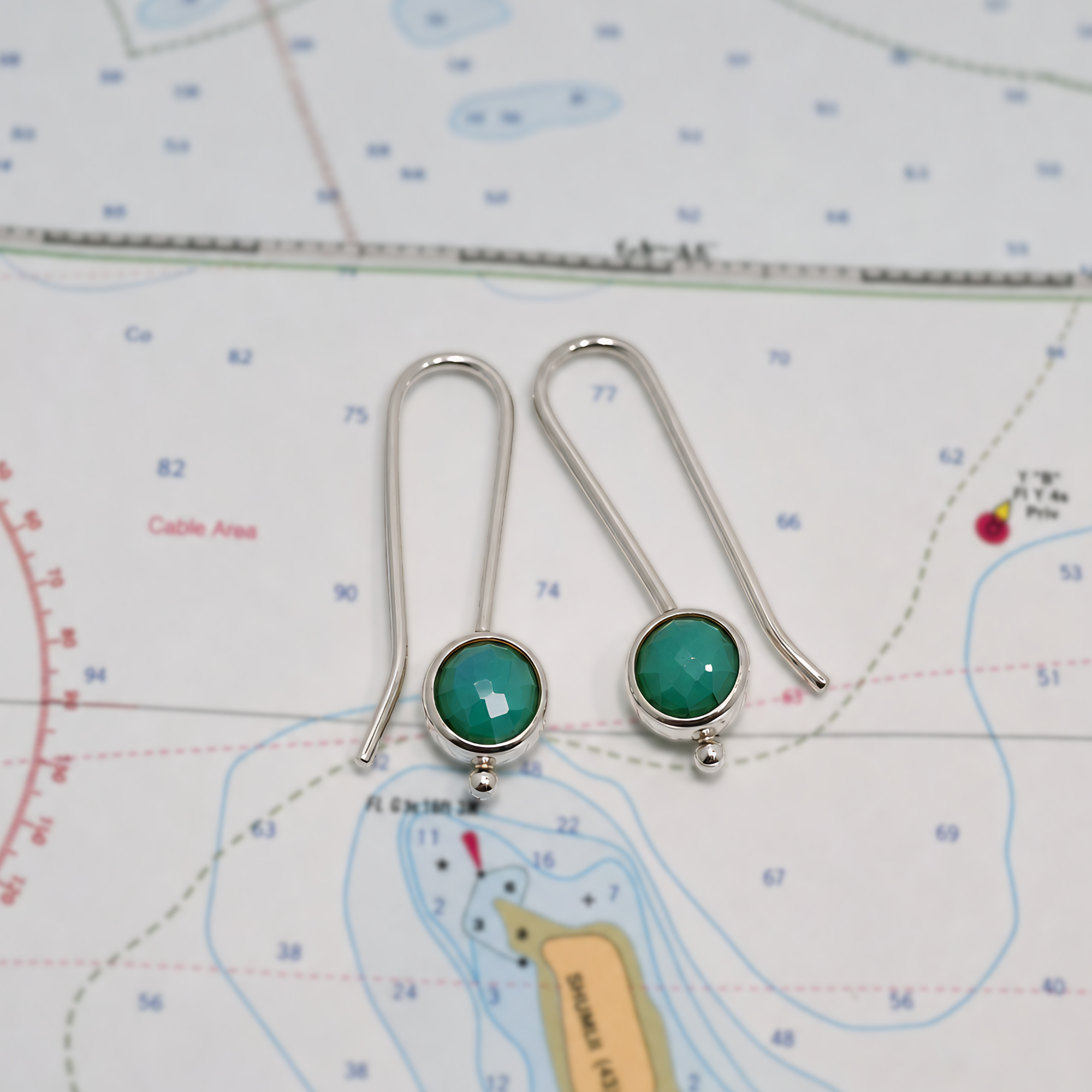 Argentium/Sterling Silver 6mm Turquoise Agate Earrings