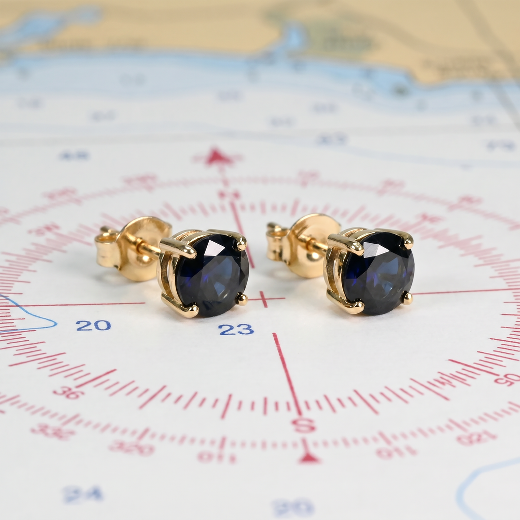 14kyg Sapphire 2.18 cttw Stud Earrings