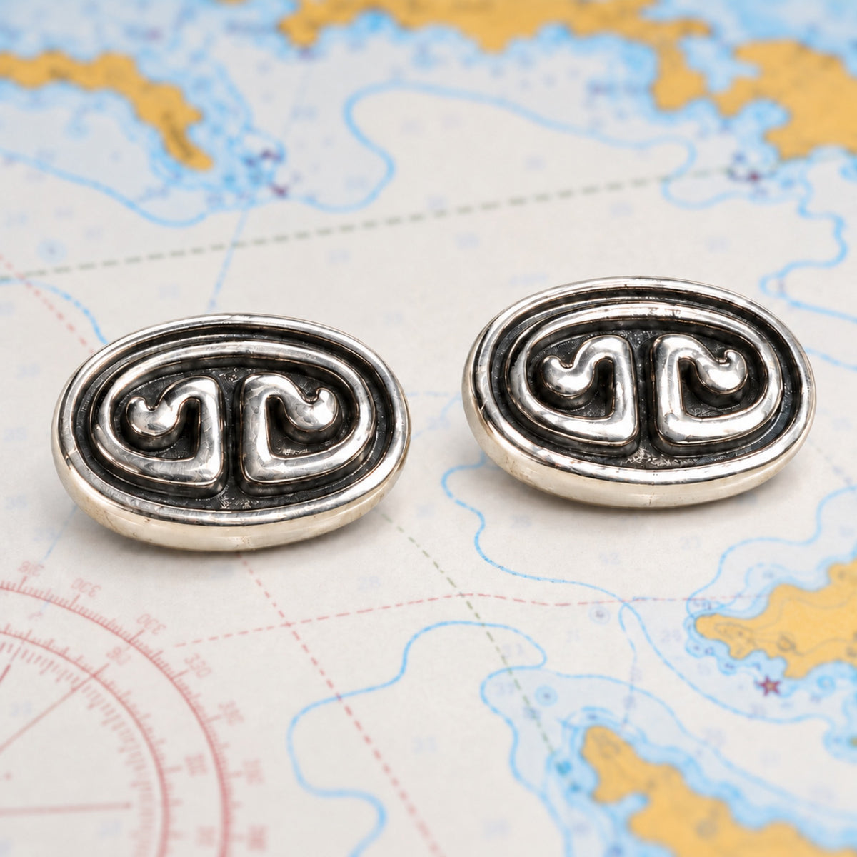 Sterling Petroglyph Cufflinks