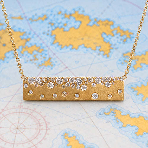 14K Gold Confetti Diamond Necklace