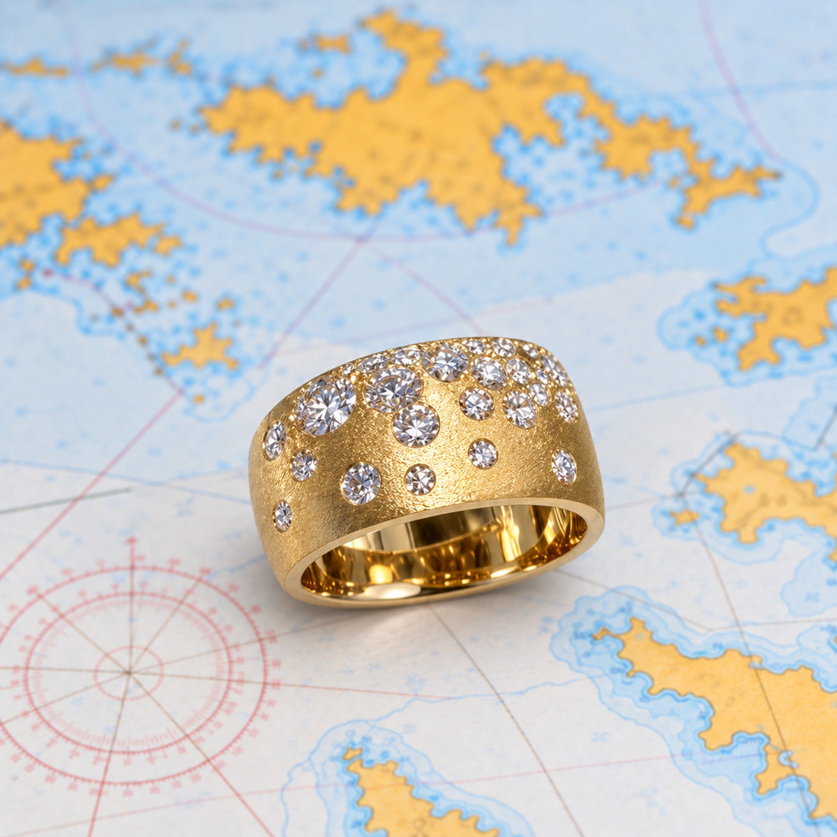 14K Gold Confetti Diamond Band - 8.7mm