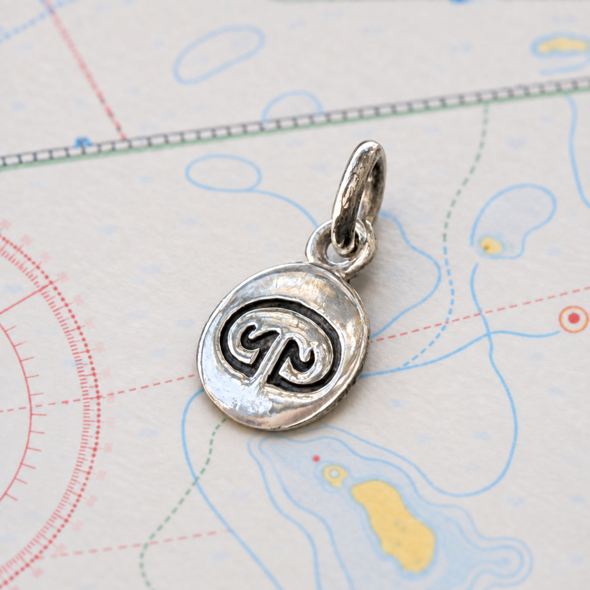 Sterling Mini Petroglyph/St John USVI Pendant