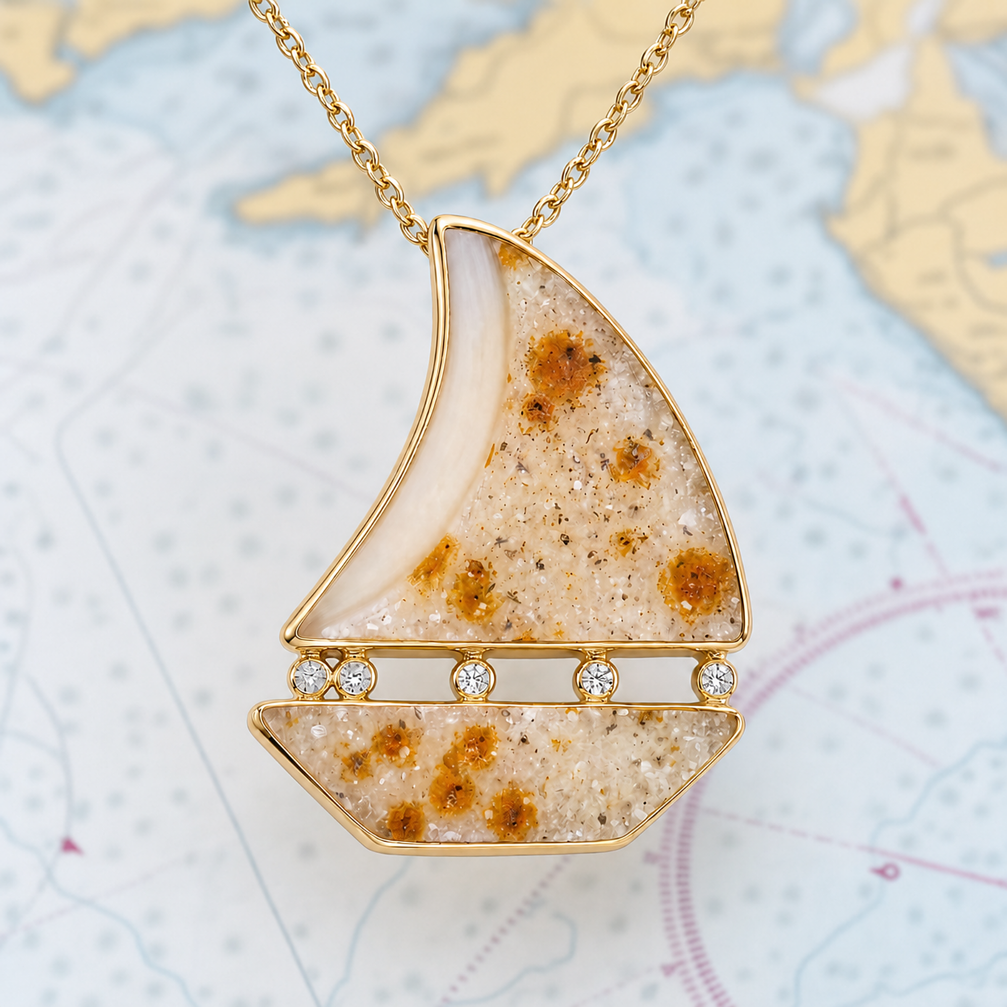 14KY SPOTTED DRUZY 26.93 CTW W/0.14 CTW DIA PENDENT
