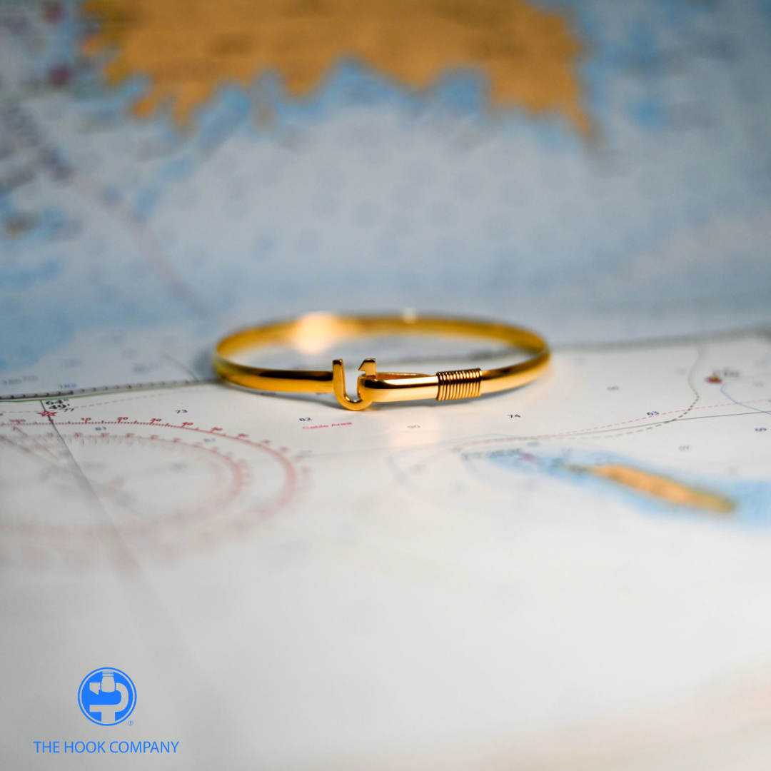 Yellow Tone Titanium Caribbean Hook Bracelet (8mm) - Size 8.5