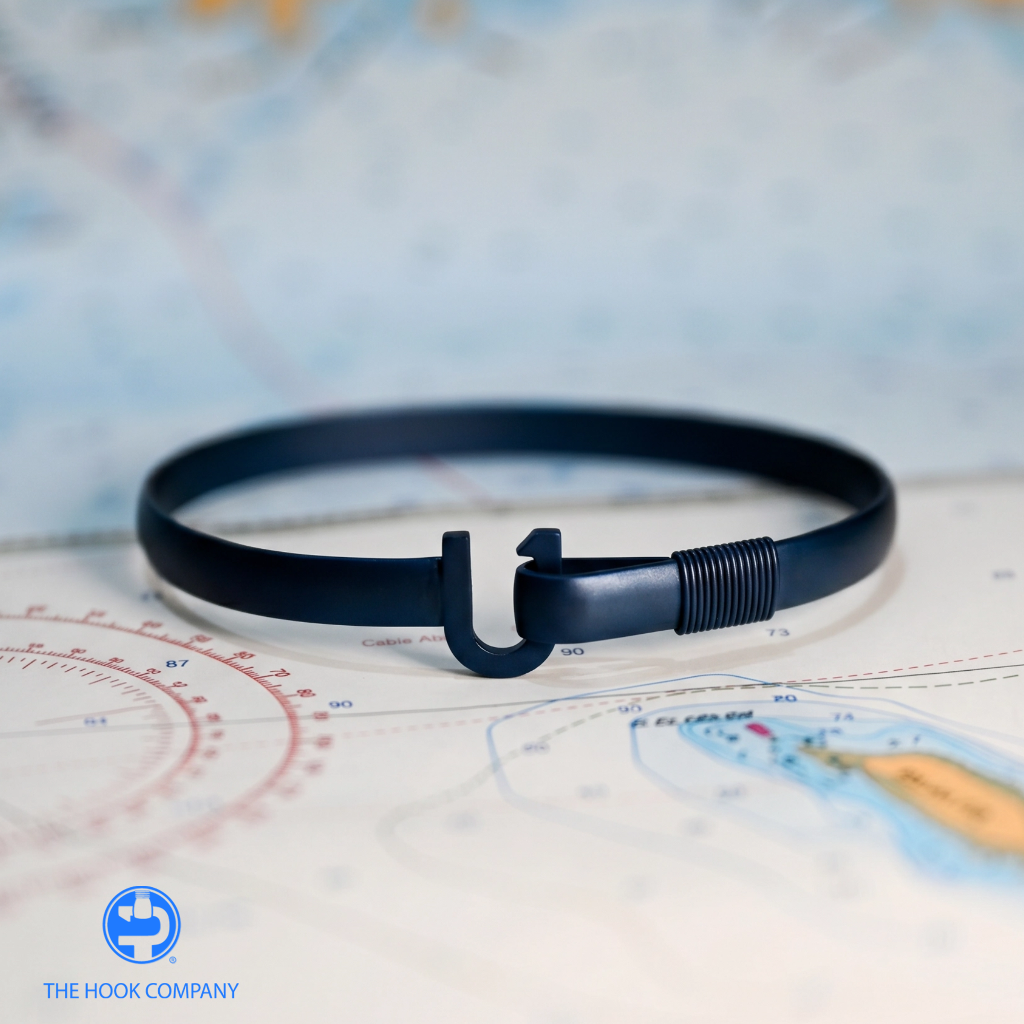 Blue Water Matte Titanium Caribbean Hook Bracelet (8mm)