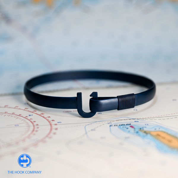 Blue Water Matte Titanium Caribbean Hook Bracelet (8mm)