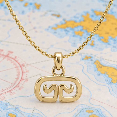 14k Yellow Gold Petroglyph Pendant