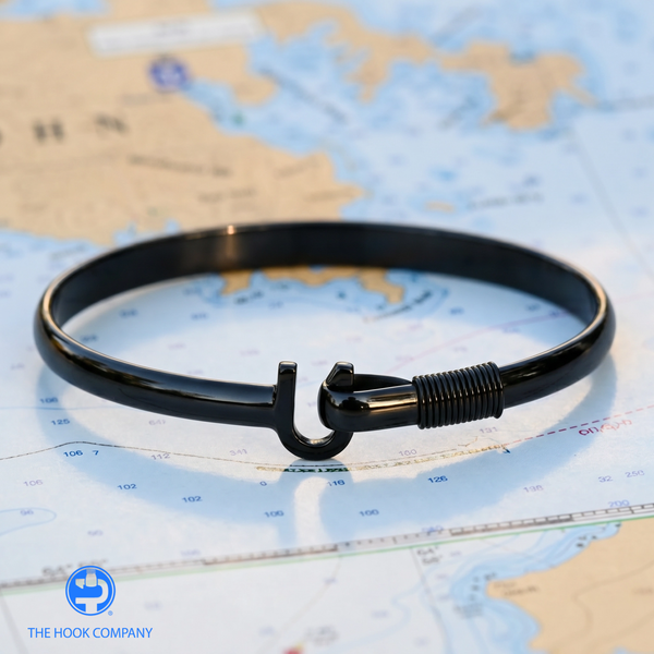 Black Titanium Caribbean Hook Bracelet (8mm)