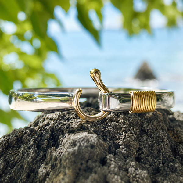 "J" Hook Bracelet in Titanium