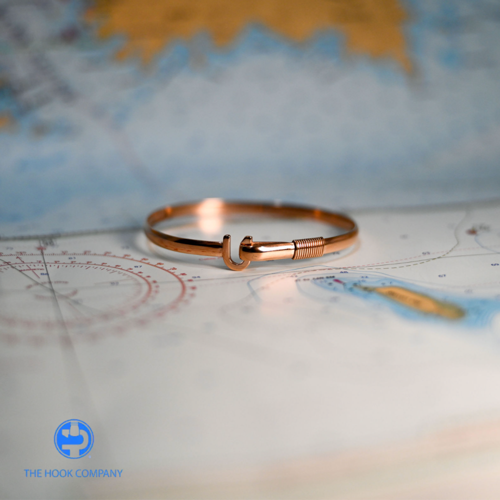 Rose Tone Titanium Caribbean Hook Bracelet (4mm) - Size 7.5