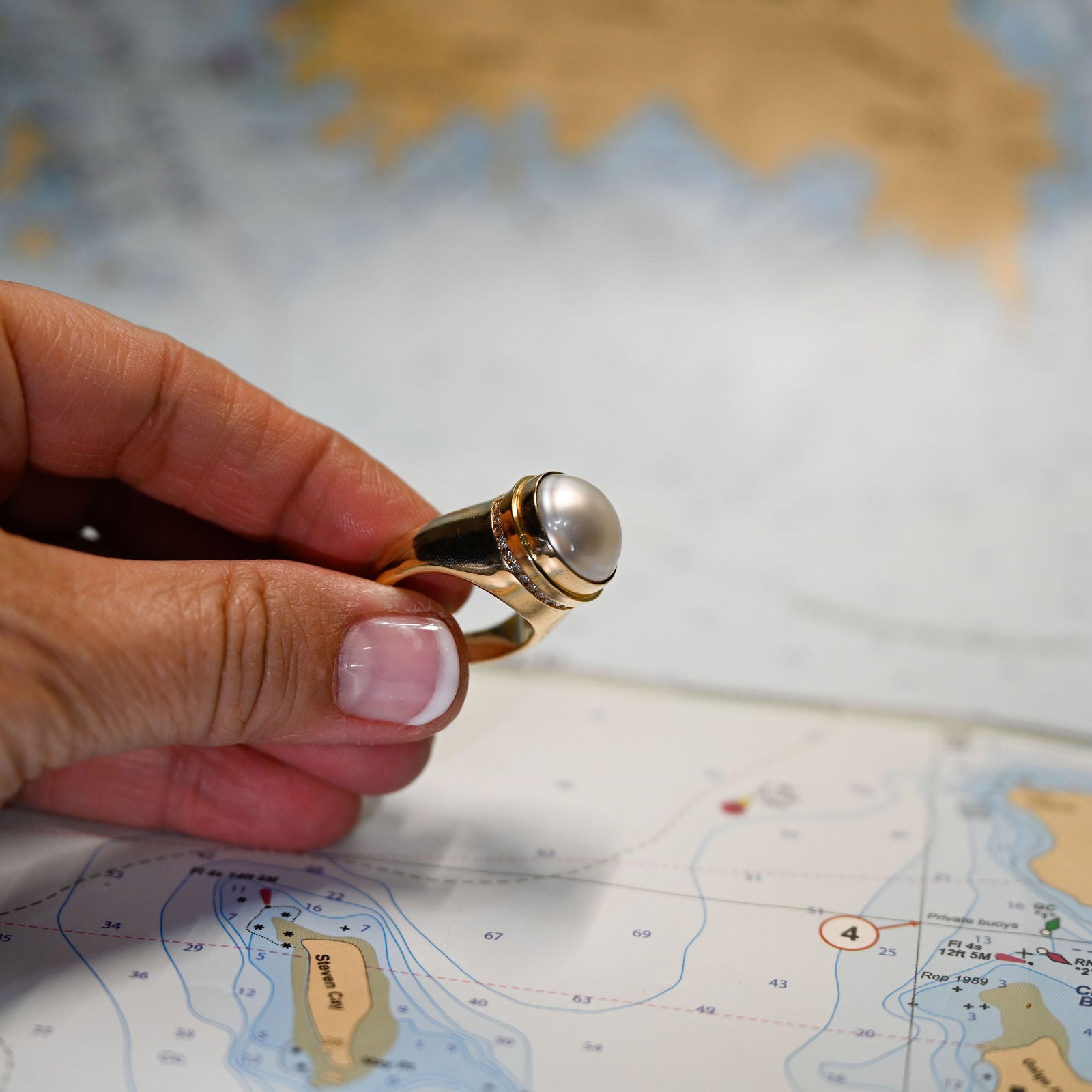 14KYG SOUTH SEA PEARL14MM 16.39C DIAMOND