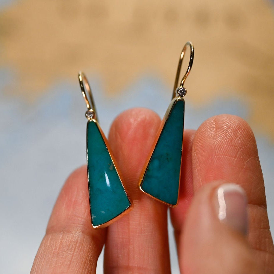 14KY GEM SILICA 11.4CTW DIA 0.06 CTW DROP EARRINGS