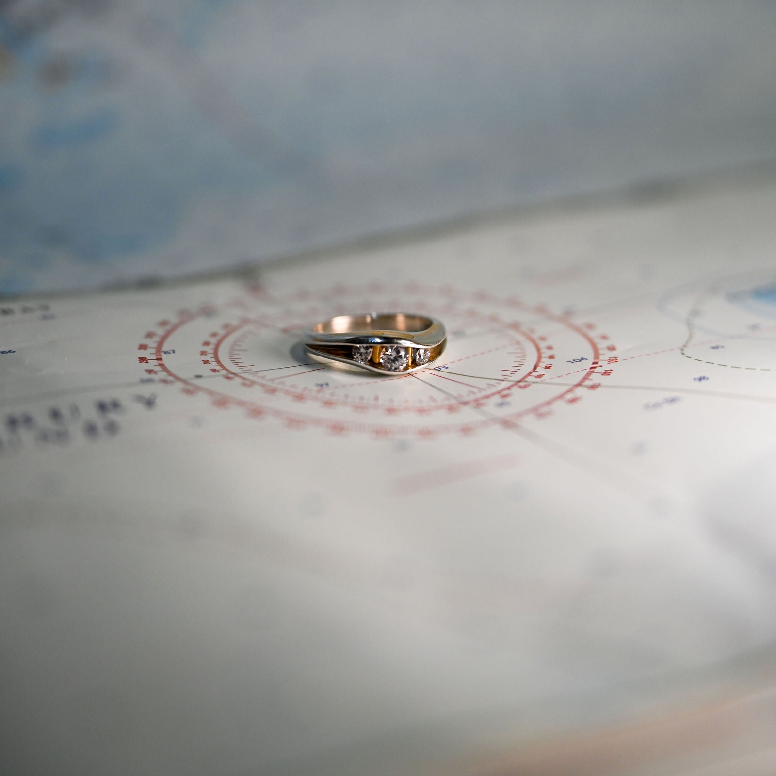 Argentium/Sterling Silver Capture Smile Ring with 14kyg cylettes and 3 Cubic Zirconia