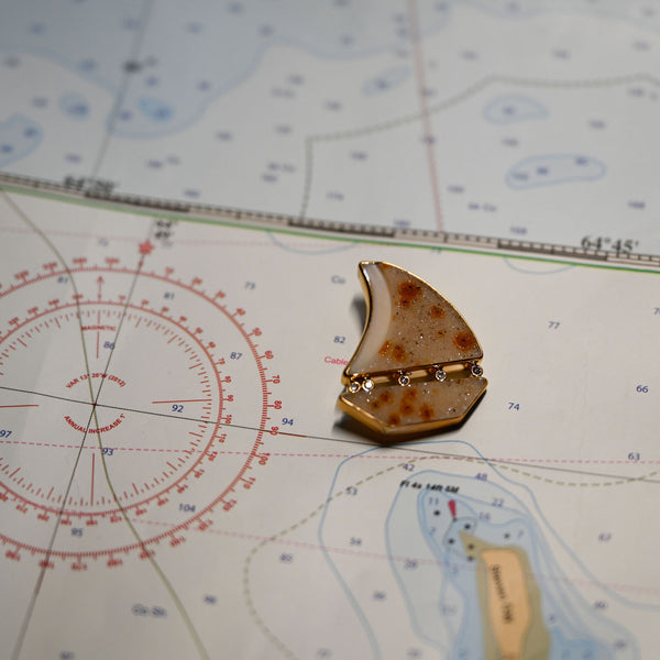 14KY SPOTTED DRUZY 26.93 CTW W/0.14 CTW DIA PENDENT