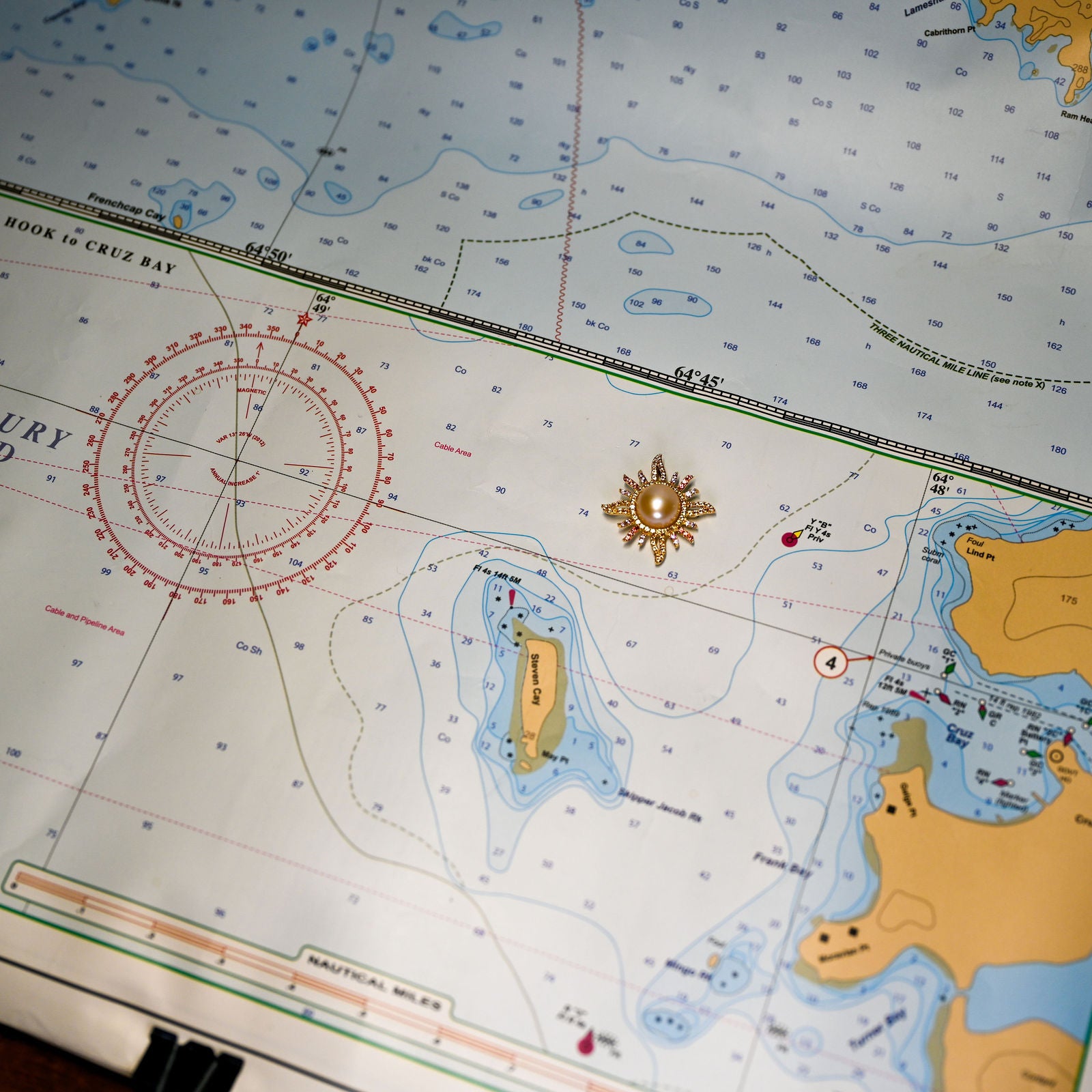 14kyg "Sunburst" Pendant w/92 multi-color sapphires (.58cttw)