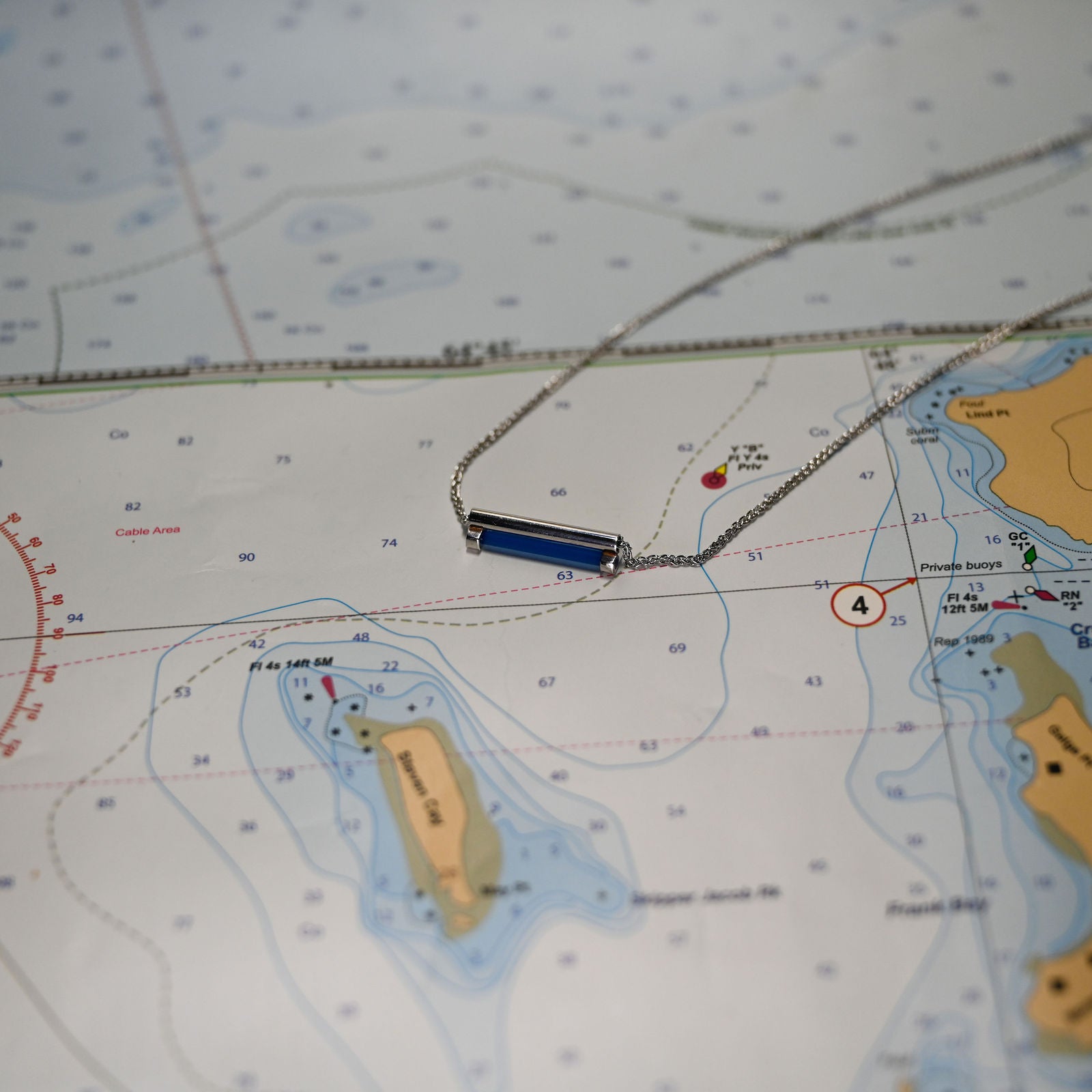 14kwg 18" Adj AAA Premium Petrol Blue Onyx Single Cylette Necklace