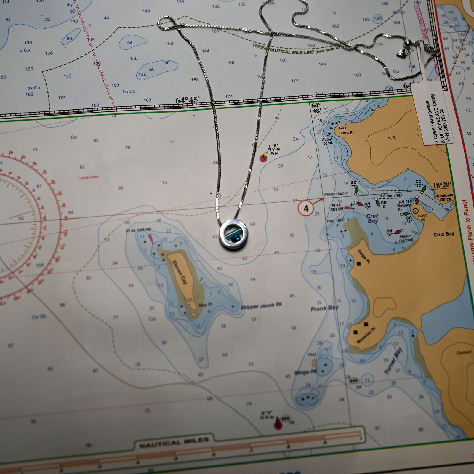 Argentium/Sterling Silver 20" 14mm Caribbean Blue Onyx Cylettes/Swiss Blue Topaz Hula Capture Necklace