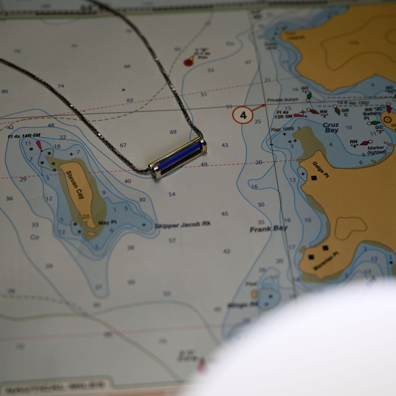 Argentium/Sterling Silver 18" Adj Lavendar Single Cylette Necklace