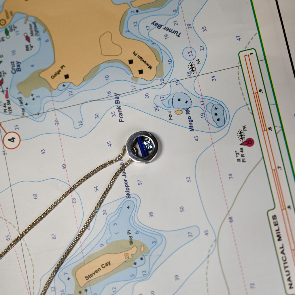 Argentium/Sterling Silver 20" Adj 14mm Round Blue Topaz/Lavendar Onyx Capture Necklace