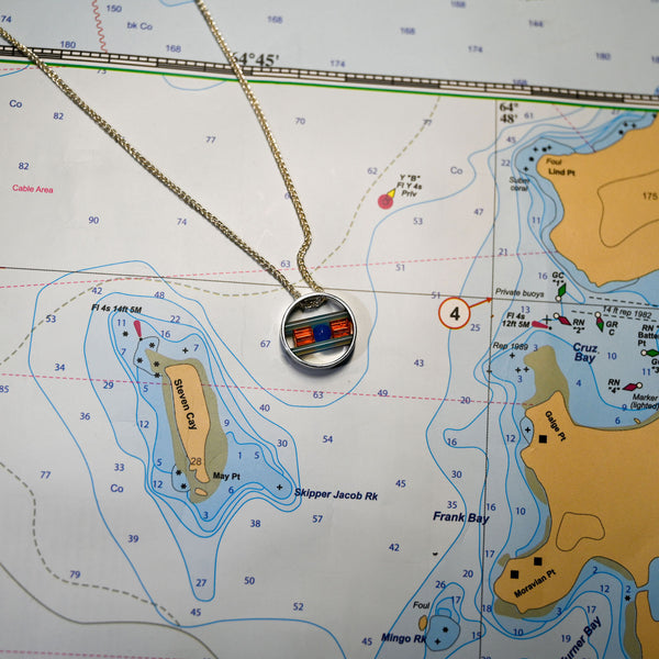 Argentium/Sterling Silver 18" 6mm Glass Cubes/Caribbean Blue Onyx Drum Cube Sphere Necklace